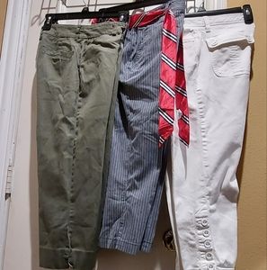 3 PC bundle Capri pants Liz Claiborne petite(all-6) st.john's Bay Daisy Fuentes